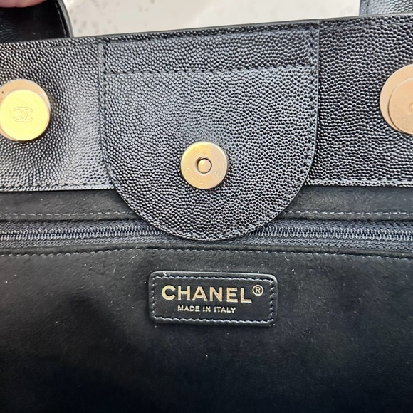 #113 - Chanel Deauville Tote Studded Caviar! - Picture 15 of 16